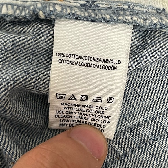 Free people we the free high rise blue distressed jeans size 27 - Picture 9 of 12